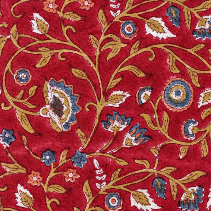 Floral Blooms Red Tablecloth 4