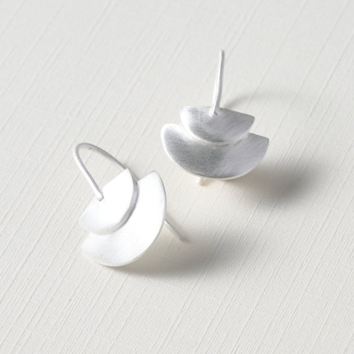 Half Circle Duo Dangle Earrings 1