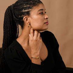 Sanja Tiger + Glass Stone Bracelet - Ten Thousand Villages