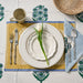 Devika Floral + Stripe Block Print Tablecloth - Ten Thousand Villages