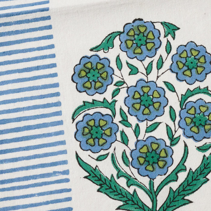 Devika Floral + Stripe Block Print Napkin 3
