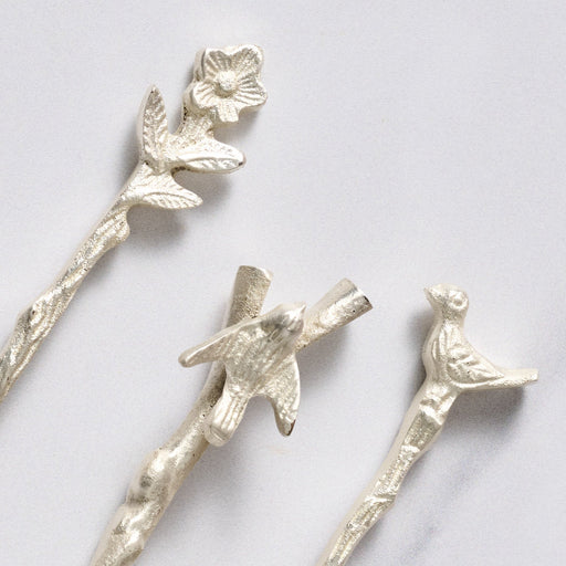 Adavi Silver Mini Serving Utensils - Ten Thousand Villages