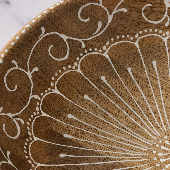 Aiza Handpainted Mango Wood Bowl 4