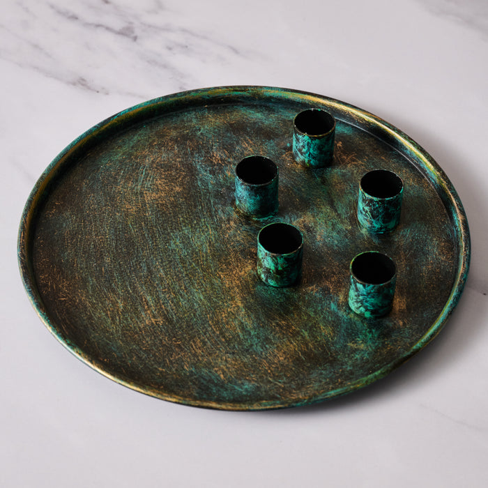 Mashal Iron Taper Candle Holder Plate 2