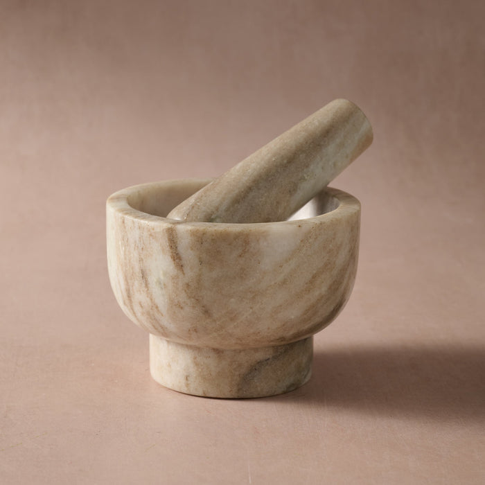 Morchana Marble Mortar + Pestle Set 1