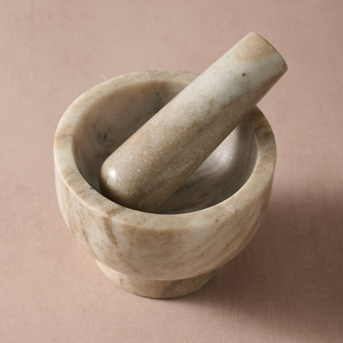 Morchana Marble Mortar + Pestle Set 3