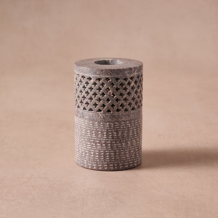 Jatil Carved Gorara Stone Tealight Holder 4