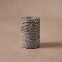 Jatil Carved Gorara Stone Tealight Holder
