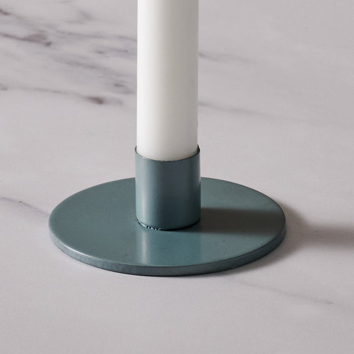 Kasi Round Taper Candle Holder - Blue/Gray 2