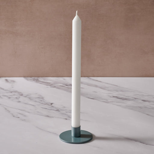 Kasi Round Taper Candle Holder - Blue/Gray