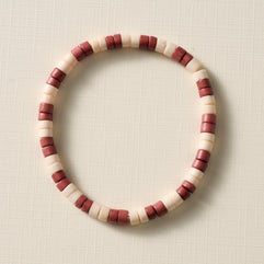 Thota Bone Bead Bracelet - Tan+Brown - Ten Thousand Villages