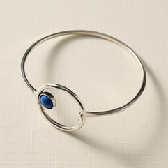 Kaksha Silver Cobalt Bead Bracelet - Ten Thousand Villages