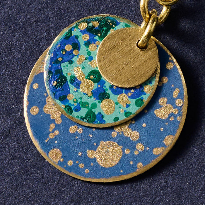 Asha Patina Disc Drop Earrings 3