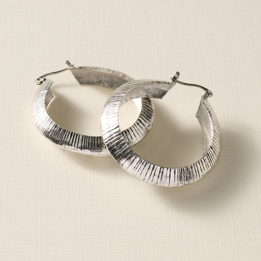 Mira Etched Hoop Earrings