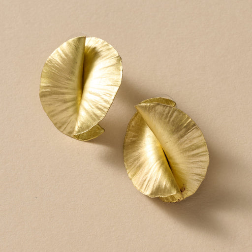 Kiran Crumpled Spiral Post Earrings - Ten Thousand Villages