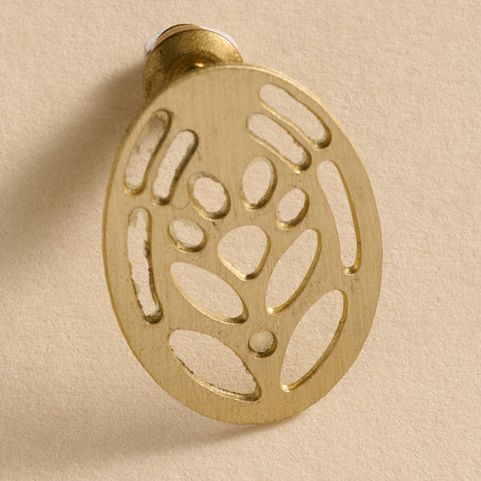 Jana Punched Brass Post Earrings 3