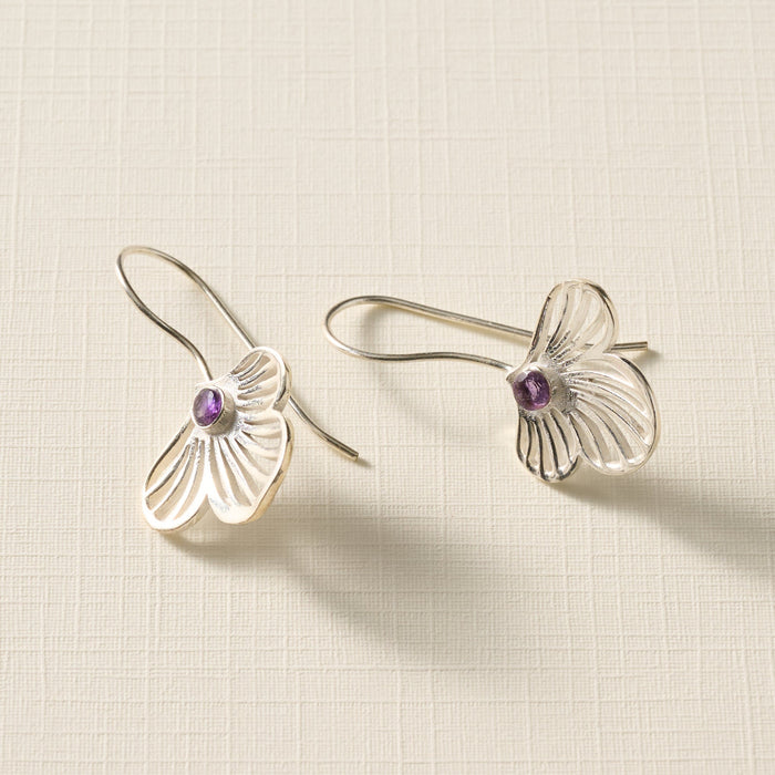 Khilana Amethyst Bloom Drop Earrings 3
