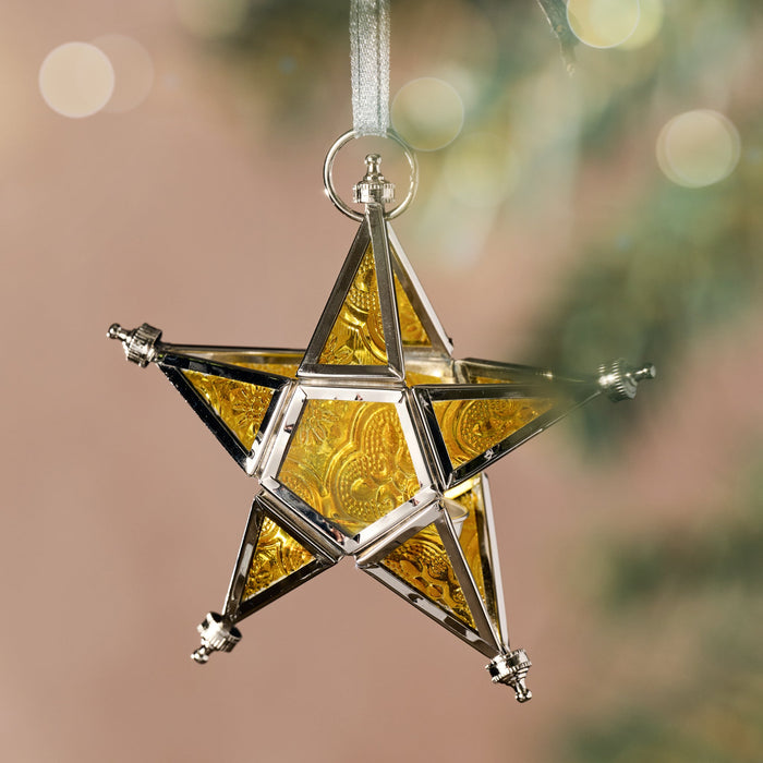 Starlight Candleholder Ornament - Yellow 1