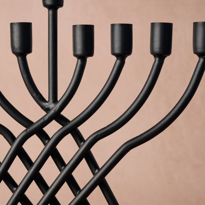 Sudaul Criss Cross Iron Menorah 3
