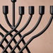 Sudaul Criss Cross Iron Menorah thumbnail 3