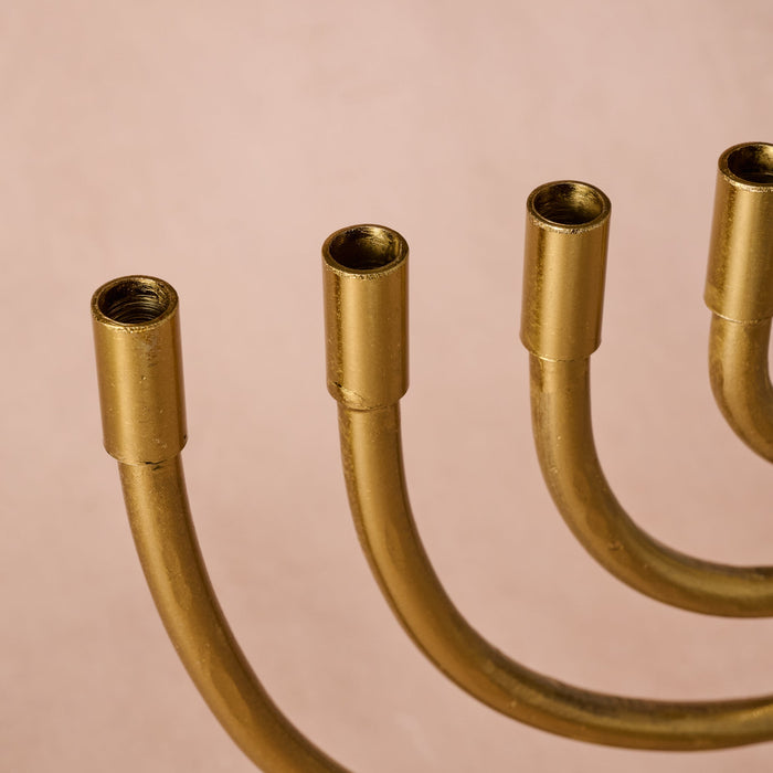 Jyoti Brass Horn Menorah 2
