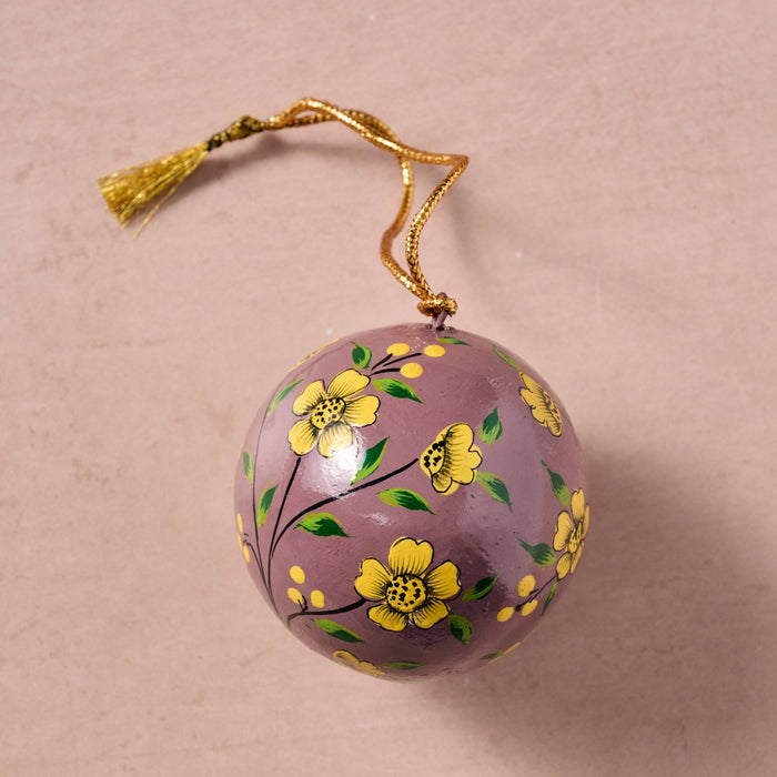 Garam Paper Mache Ball Ornament 2
