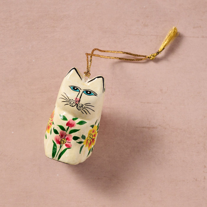 Junipar Paper Mache Cat Ornament 2