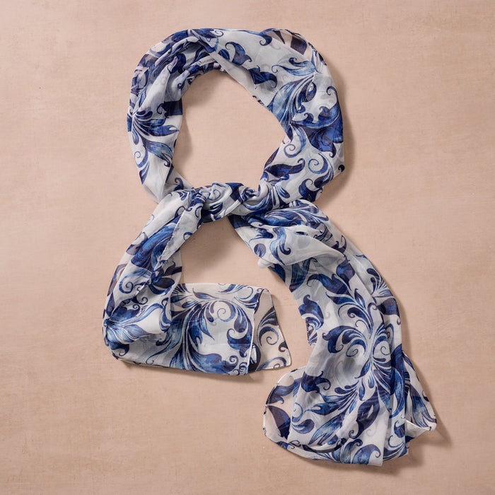 Keya Paisley Chiffon Scarf 1
