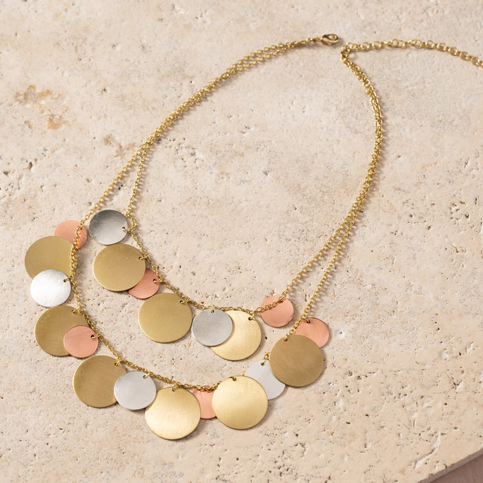 Jharana Layered Disc Necklace 1