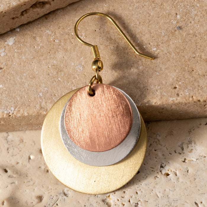 Jharana Layered Disc Earrings 2