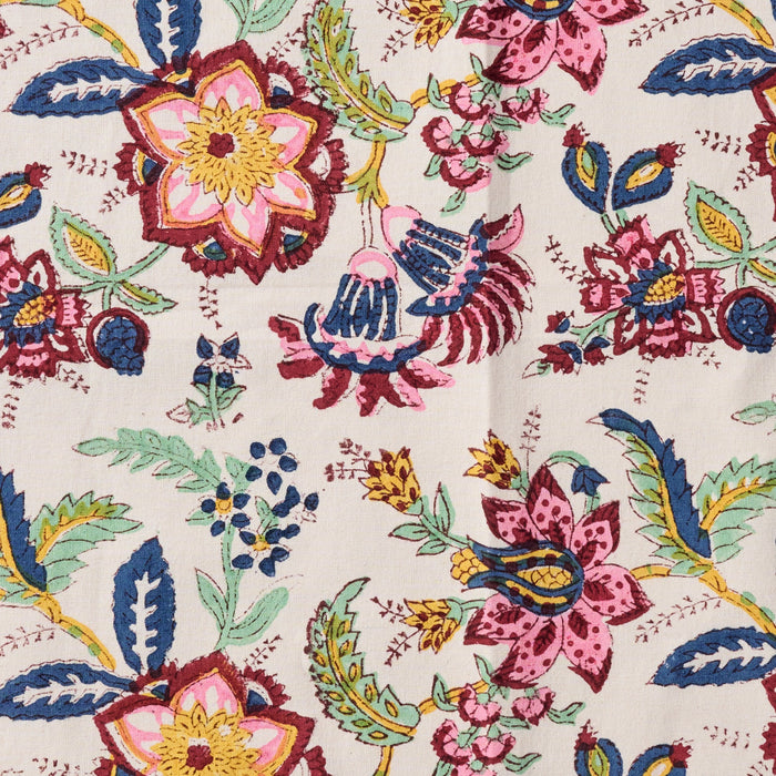 Zaina Floral Blockprint Tablecloth 4