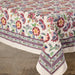 Zaina Floral Blockprint Tablecloth thumbnail 1