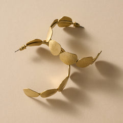 Yavi Hammered Brass Disc Earrings - Ten Thousand Villages