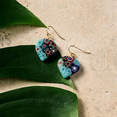 Raza Murano Millefiori Drop Earrings