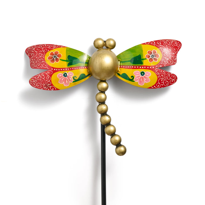 Vikaas Hand Painted Dragonfly Garden Stake 1