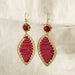 Threaded Leaf Drop Earrings thumbnail 1