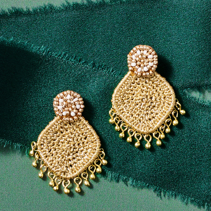 Zari Thread Post Earrings 1