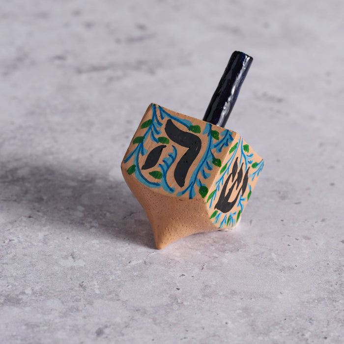 Painted Wood Dreidel 1