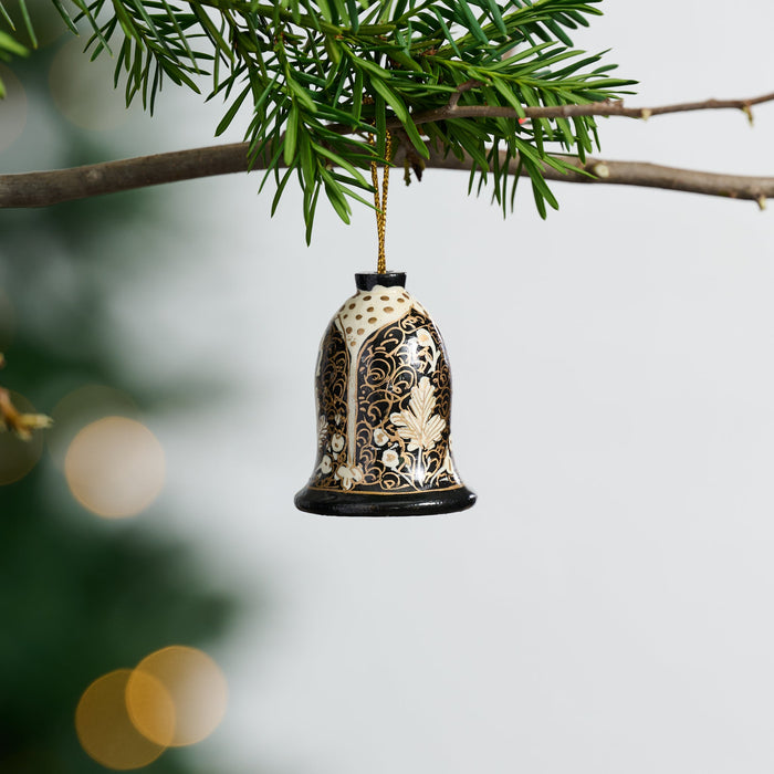 Painted Wood Bell Ornament 1