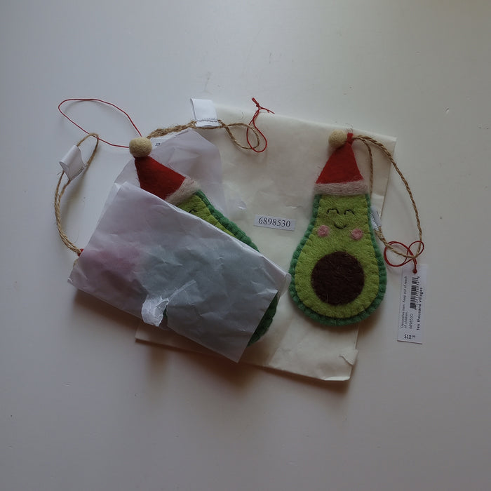 Jingle Bell Guac Felt Avocado Ornament 4