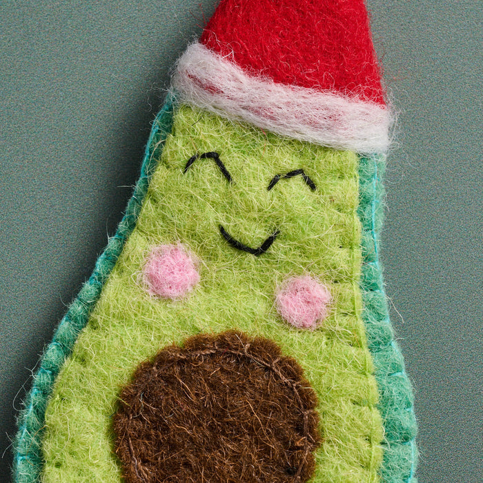 Jingle Bell Guac Felt Avocado Ornament 2