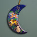 Painted Moon Paper Mache Ornament thumbnail 2