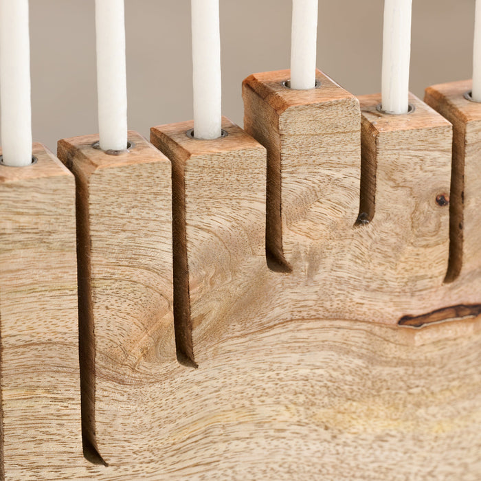 Modern Mango Wood Menorah 3