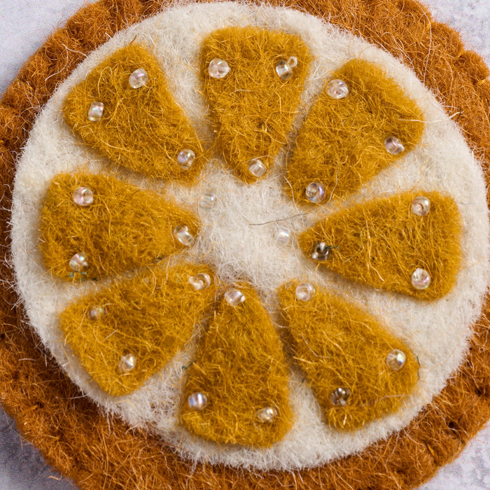 Felt Orange Slice Ornament 3