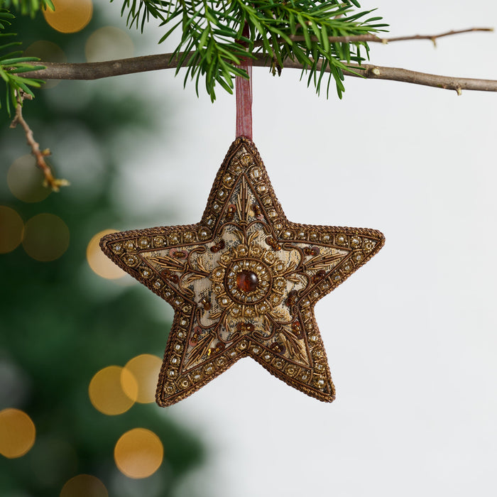 Modern Victorian Intricate Star Beaded Ornament 1