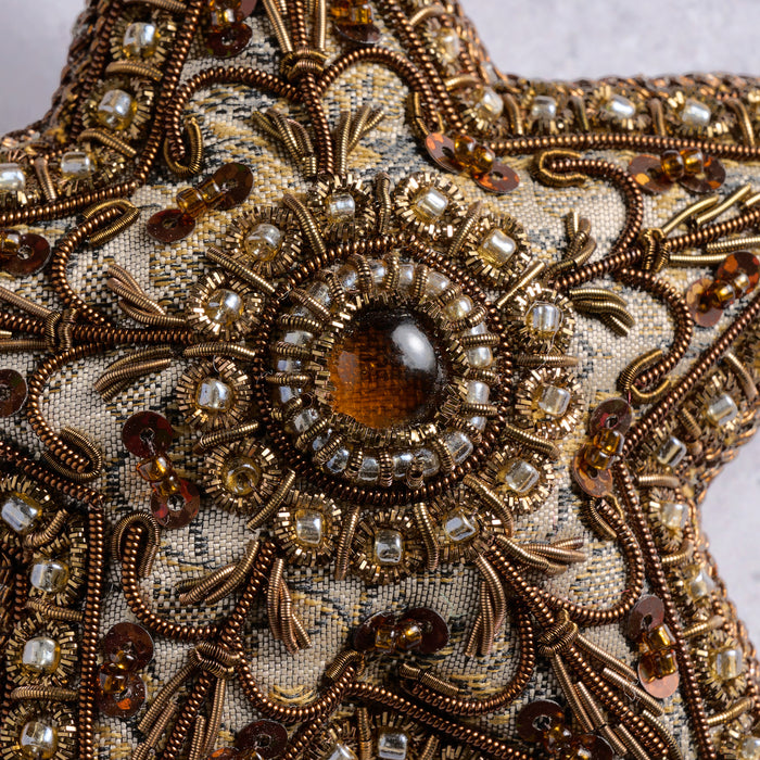 Modern Victorian Intricate Star Beaded Ornament 3