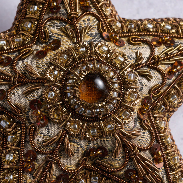 Modern Victorian Intricate Star Beaded Ornament 2