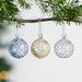 Blown Glass Ball Ornament - Set of 3 thumbnail 1