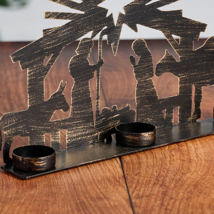 Iron Nativity Candleholder 4