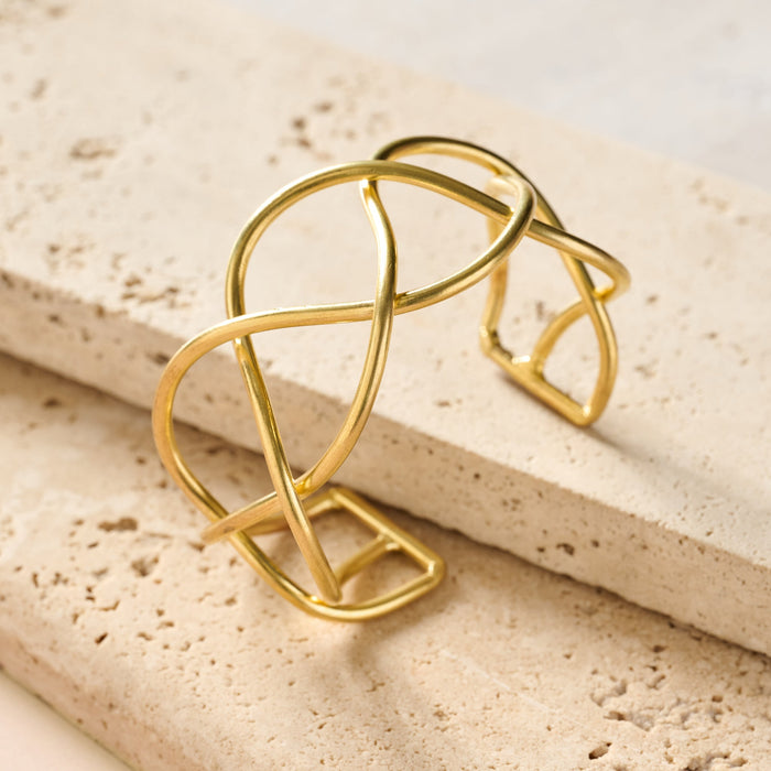 Intertwined Brass Cuff 2